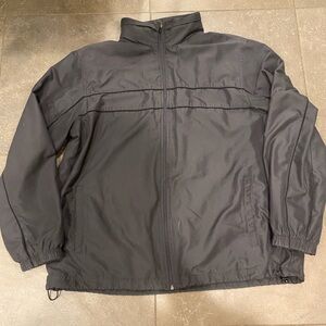 Nike Black and Green Zip-Up Jacket